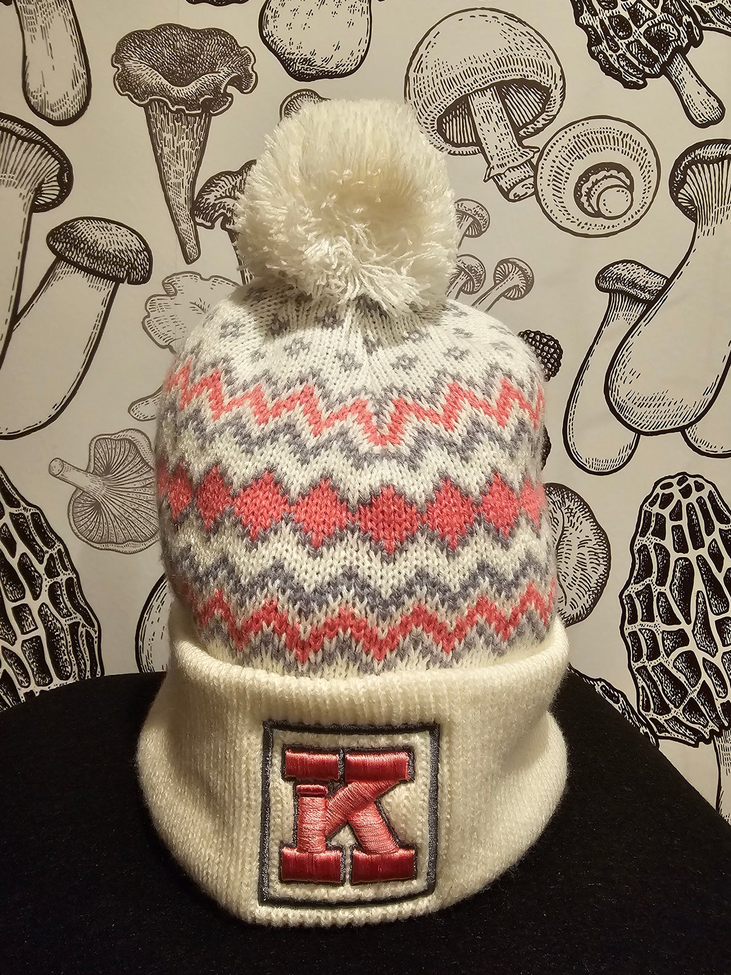 Pink Letterman Beanie